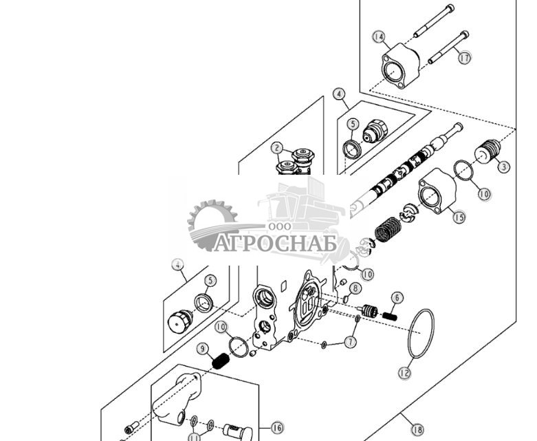 Секция клапана рыхлителя, стандартные органы управления - ST3620 582.jpg